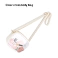 thumbnail image 4 of Qarigey Bolso transparente impermeable para estadio para mujer, bolsa transparente para llevar todos los elementos esenciales para eventos en Bolsas de mensajero y de hombro blanco, 4 of 6