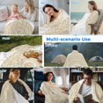 thumbnail image 5 of Beige Boho Cooling Blanket,Lightweight Breathable Summer Throw Blanket with Double Sided Cold Effect,Retro Farmhouse Ethnic Abstract Geometric Art Picnic Blankets Bed Sheet for Hot Sleepers 50"x60", 5 of 8