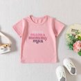 thumbnail image 5 of Fesfesfes Girls Outfits Summer Toddler Baby Girls Casual Suit Mother's Day Letter Short Sleeve T-shirt Shorts Hairband Three Piece Set 18-24 Months, 5 of 9