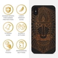 thumbnail image 4 of Case Yard Wooden Case for iPhone-X Soft TPU Silicone cover Slim Fit Shockproof Wood Protective Phone Cover for Girls Boys Men and Women Supports Wireless Charging Baboon Monkey Design, 4 of 7