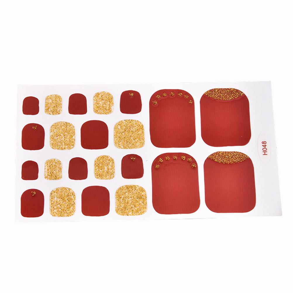 Toe Nail Stickers Removable Toe Nail Polish Stickers Toenail Wraps DIY Toe Nails Manicure Decals
