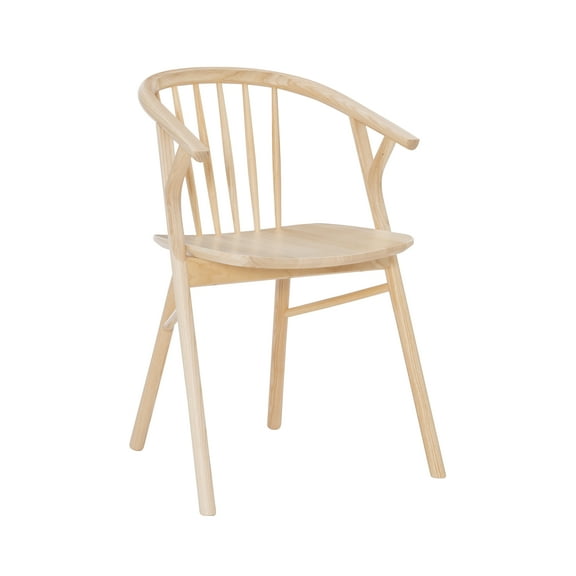 Linon Wilbeth Indoor Windsor Back Dining Chair, Natural