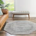 thumbnail image 3 of Country & Floral Cadence Collection Area Rug 4'x4' Octagon - Gray, 3 of 5