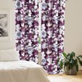 thumbnail image 2 of Ambesonne Floral Curtains, Anemone and Daisy Flowers, Pair of 28"x84", Dark Magenta White and Yellow, 2 of 5