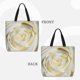 thumbnail image 2 of Balery White Rose Bolsa de Mano para Mujeres con Cremallera, Bolsa de Gimnasio con Compartimentos, Bolsa para Laptop, Bolsa para Trabajo, 2 of 6