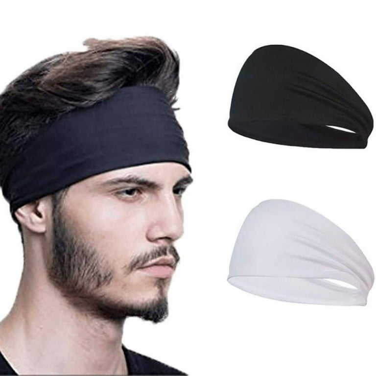 Mens Running Headband,Mens Sweatband Sports Headband for Running,Cycling,  Basketball,Yoga,Fitness Workout Stretchy Unisex Hairband