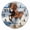 A056, variant on 10 Inch Wall Clock Battery Operated Square Clock for Office, Kitchen, Outdoor, Living Room, Brown Horse Running In The Sea