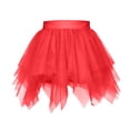 thumbnail image 3 of Ailaofu Mini Skirt Women's Mesh Ruffle Y2K Skirts Multi-Layer Flowy Skirt, 3 of 4