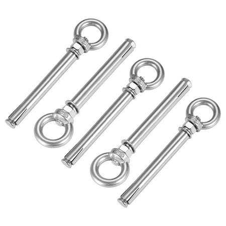

Uxcell M8x120 Expansion Eyebolt Screw Eye Nuts with Ring Anchor Raw Bolts 5pcs