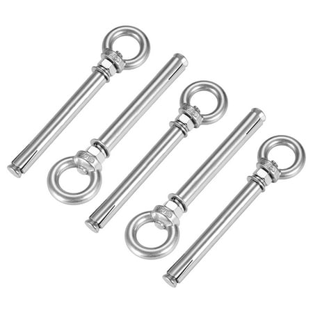 

Uxcell M8x120 Expansion Eyebolt Screw Eye Nuts with Ring Anchor Raw Bolts 5pcs