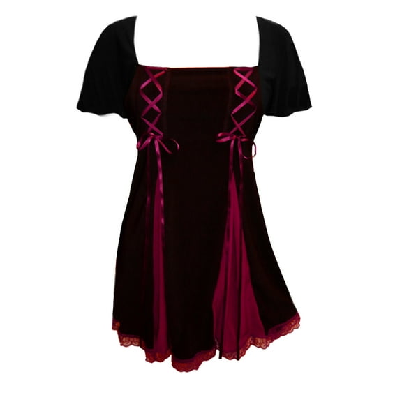 Dare To Wear Victorian Gothic Boho Women's Gemini Princess S/S Corset Top S - 5x