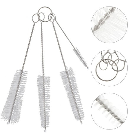 CATIEBYE Compact Lightweight Plated Silver Nylon Kitchen Brush Kit Teapot Nozzle 2Set