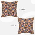 thumbnail image 3 of Susaid Skull daisy colorful Print Velvet Throw Pillow Covers Home Art Deco Pillowcase Square Pillow Case Cushion Cover for Bed Sofa Living Room Car Indoor and Outdoor-18"x18", 3 of 8