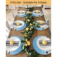thumbnail image 4 of 13 Inch Round Placemats Set of 6, Blue Christmas Non Slip Heat Insulation PP Table Mats, Xmas Snowman Winter Snowflakes Forest Tree Washable Place Mats for Kitchen Dining Party Table Decor, 4 of 7