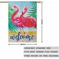 thumbnail image 2 of Seasonal Accents Flamingo House Flags 28 x 40 Double Sided Burlap Watercolor Two Flamingos on the Beach Yard Flags Spring Summer Farmhouse Seasonal Outdoor Flag, 2 of 5