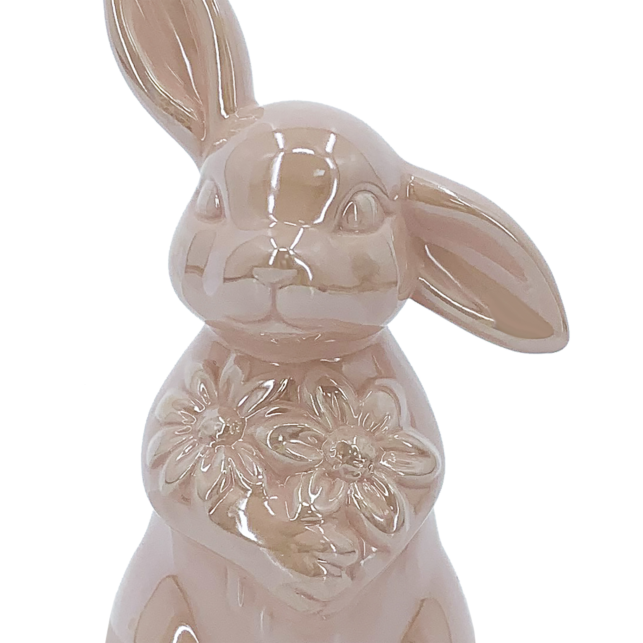 Way to Celebrate Easter Dolomite Pink Finish 5.5" Bunny Decoration Assortment