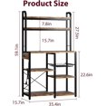 thumbnail image 2 of BeesClover Baker Rack with Power Outlet - Microwave Stand with Storage, Industrial Microwave Stand, Kitchen Buffet Table with Large Storage, 6-Tier Kitchen Storage Rack with Hutch, 2 of 8
