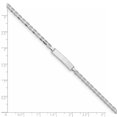 thumbnail image 3 of 14k White Gold Anchor Link Name Bar Identification Id Bracelet, 3 of 7