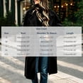 thumbnail image 3 of IUYRTFE Women's Long Overcoat Lapel Collar Button Down Knee Length Coat with Pockets Lined, 3 of 9