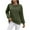 Green (New Upgrade), variant on Women's Crew Neck Long Sleeve Sweatshirt Side Snap Split Tops Casual Loose Pullover Blouse White S