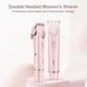 thumbnail image 3 of 2-in-1 Bikini Trimmer Electric Shaver for Women, Waterproof, Hair Removal for Shaving Legs, Arms, Underarms Face Pink，Double Head, Type-C, 3 of 5