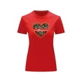 thumbnail image 2 of Playera Blusa Con Impresion De Corazon Love Animal Print Color Rojo Talla Chica Marca Emil SaEs, 2 of 4