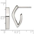 thumbnail image 5 of Stainless Steel Polished J Post Earrings Made In China sre392, 5 of 5
