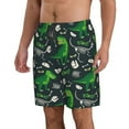 thumbnail image 2 of Goofa Dinosaur and Bone Printed Mens Swim Trunks Summer Quick Dry Short Beach Swimwear Bathing Suits-3X-Large, 2 of 9