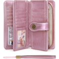 thumbnail image 1 of LAICAIW Women's Wallet Genuine Leather RFID Blocking Large Capacity Trifold Ladies Wallet, 1 of 6