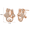 B, variant on Yoursfs Rose Gold Plated Hoop Earring for Women Cubic Zirconia U-Shaped Huggie Hoop Earrings Hypoallergenic Jewelry