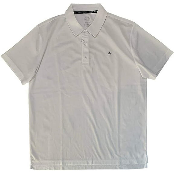 Paul Sperry Men's Moisture Wicking Classic Fit Short Sleeve Polo (White, XX-Large)
