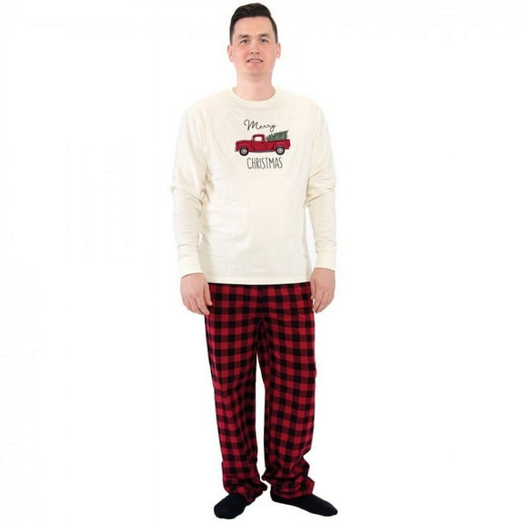 Touched by Nature Mens Unisex Holiday Pajamas, Christmas Tree, Small