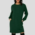thumbnail image 2 of yocbz Beach Dresses for Women Women's 2025 Fall Floral Dress Long Sleeve Crew Neck Long Beach Vacation Dresses Green,Size for M, 2 of 5