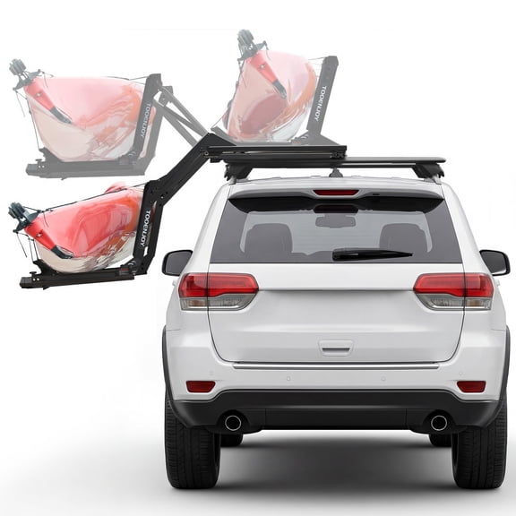 TOOENJOY Heavy-Duty Kayak Lift Assist Roof Rack, 100 LBS Capacity Kayak Canoe Rooftop Loader, Elevating Assist System for Easy Loading