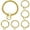 Gold 6PCS, variant on 30cm Gold Stainless Steel P Chain Collar Steel Necklace Neck Ring For Small