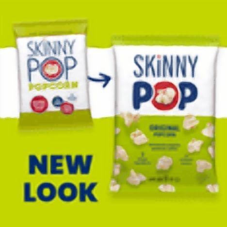 Skinnypop Gluten Free Original Popcorn, 8.0 oz Family Size Bag, Skinny Pop, Healthy Popcorn Snacks pack of 4