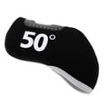 thumbnail image 1 of koolsoo 2- Golf Club Iron Putter Headcover Head Cover 50 Degree Black 2 Pcs, 1 of 9