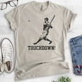 thumbnail image 2 of Touchdown Shirt, Unisex Women's Men's Shirt, Funny Baseball T-shirt, Funny Football Shirt Ironic Sports Tee, Light Silk Gray, X-Small, 2 of 6