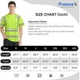 thumbnail image 6 of ProtectX 2 Pack High Visibility Short Sleeve Safety Reflective T Shirts, Construction Work Shirt for Men, ASIN Class 3 Type R, Lime Green - X-Large, 6 of 9