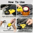 thumbnail image 4 of 2 Pcs Strap Wrench Oil Filter Wrench Diameter 6" and 4" Rubber Strap Adjustable Wrench Opener Plumbing Sink Wrench Faucet Tool for Tight Spaces (Yellow & Red), 4 of 6