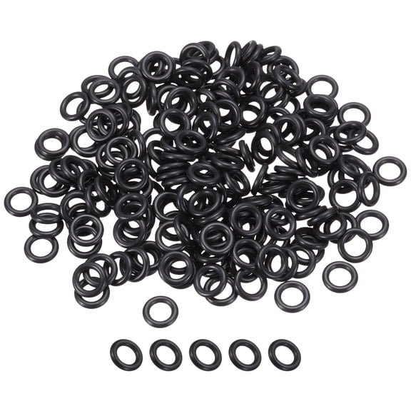 Uxcell 250Pcs AS-009 O-Rings, Nitrile Rubber O-Rings 7/32" ID 11/32" OD 1/16" Width for Faucet Plumbing Machine Sealing Automotive Repair, Tail Cap Assembly, 70 Durometer, Black