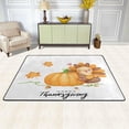thumbnail image 2 of SKYSONIC 36x24in Happy Thankgiving Day Area Rug, Cute Turkey Pumpkin Non-Slip Floor Carpet for Indoor Living Dining Room Bedroom, 2 of 7