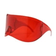 thumbnail image 4 of Gafas de sol futuristas, modernas y de gran tamaño, con montura envolvente para adultos que practican senderismo Rojo, 4 of 8