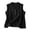 Black, variant on Womens Cotton Linen Button down Shirts Slim Fit Casual Summer Sleeveless Blouses Business Casual V Neck Plain Tank Tops by Awwp Black L