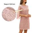 thumbnail image 2 of Vestido COOAN con lentejuelas de encaje formal y coctel para invitadas a la boda, 2 of 9
