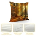 thumbnail image 4 of Orinice  Fall Throw Pillow Cushion Cover, Blurry View of Forest Defoliation Mysterious Dramatic Dreamlike View, Decorative Square Accent Pillow Case,  White, 4 of 5