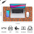 thumbnail image 5 of Long Mouse Pads for Desk,Orange Dinosaurs Skeletons Pattern Desk Mats on Top Of Desks, Desk Mouse Pad Extra Large with 3mm Non-Slip Base and Stitched Edge for Gaming,Office,Work,Home 31.5"x15.7", 5 of 6