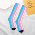 thumbnail image 6 of Transgender Flag Knee High Socks for Women Long Leg Warmers Socks, 6 of 7