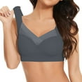 thumbnail image 2 of Zen Chic Bras for Older Women Seamless Wireless Posture Correcting Push Up Anti Sagging Full Coverage Ice Silk Bra Gray 40, 2 of 6