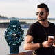 thumbnail image 4 of Reloj mecánico inspirado en lápiz labial para hombre, con correa de silicona perforada estilo carreras. Reloj deportivo para estudiantes y profesionales. Correa plegable., 4 of 6